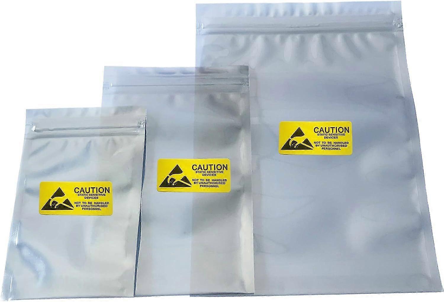 Antistatische Beutel, Hochwertige Esd-beutel, Packung Mit 120 Wiederverschließbaren Beuteln In Verschiedenen Größen Für 3,5"-festplatten Und 2,5"-ssds Mit Etiketten, Esd-schutz.