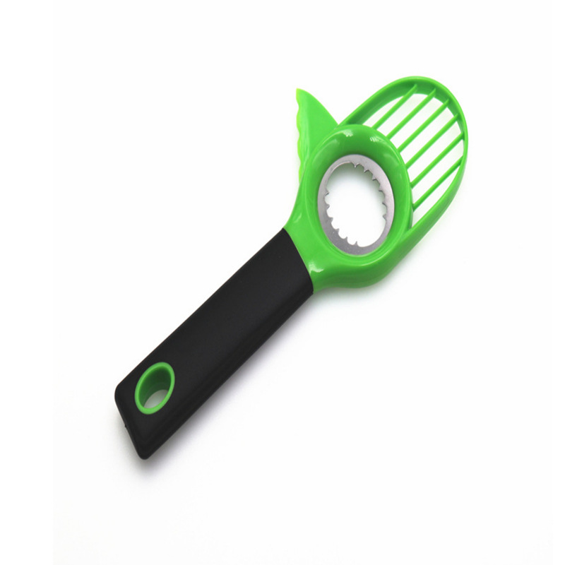 Avocadoschneider Avocado-schneidewerkzeug Avocadoschneider Mit Kern Multifunktionaler Avocadoschäler Mit Griff Und Avocadoschutz (pp-beutelverpackung, Grün Und Schwarz)