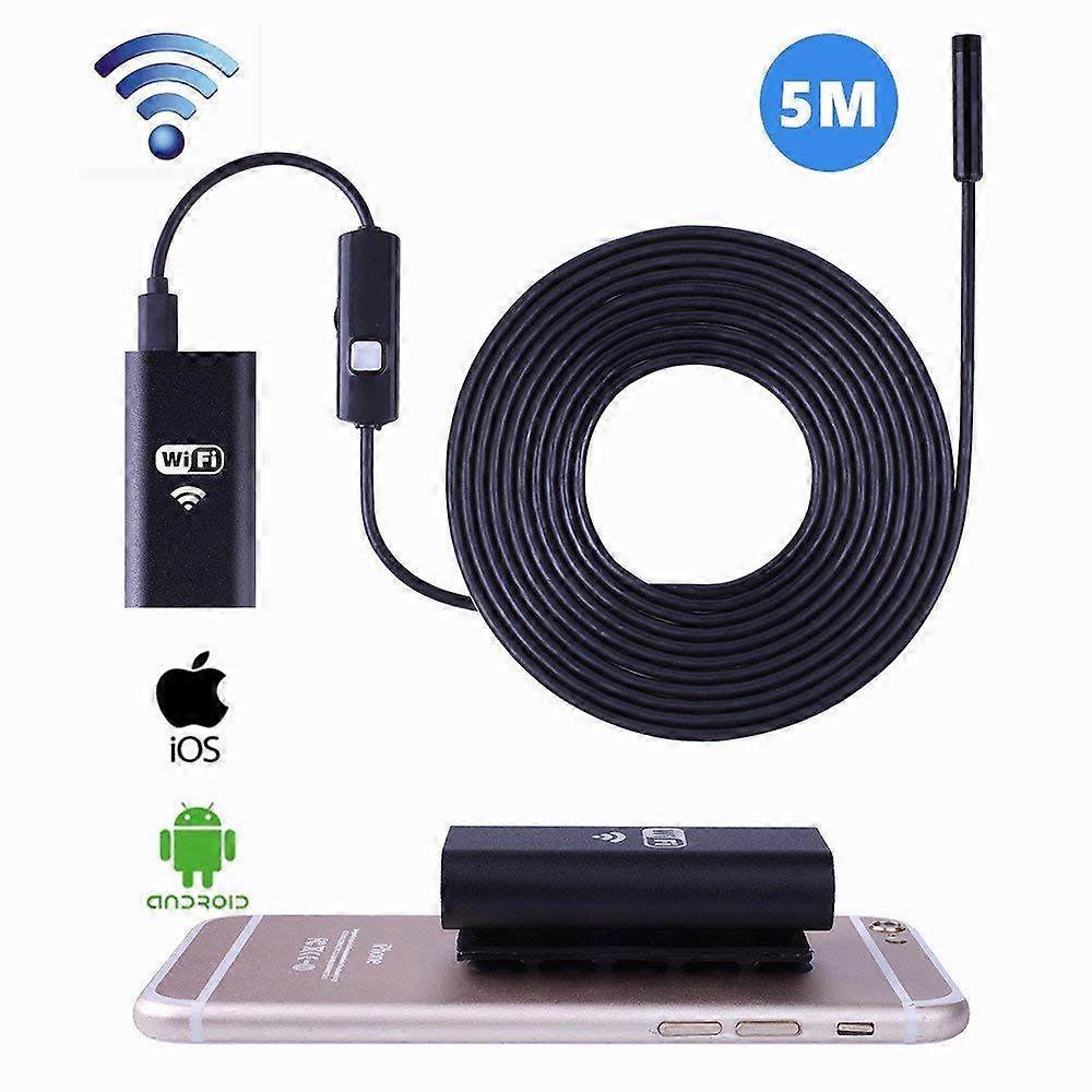 Industrielles Hd 720p 8mm Wifi-endoskop Für Ios-, Apple- Und Android-smartphones, Mit Starrem Kabel (10 M)