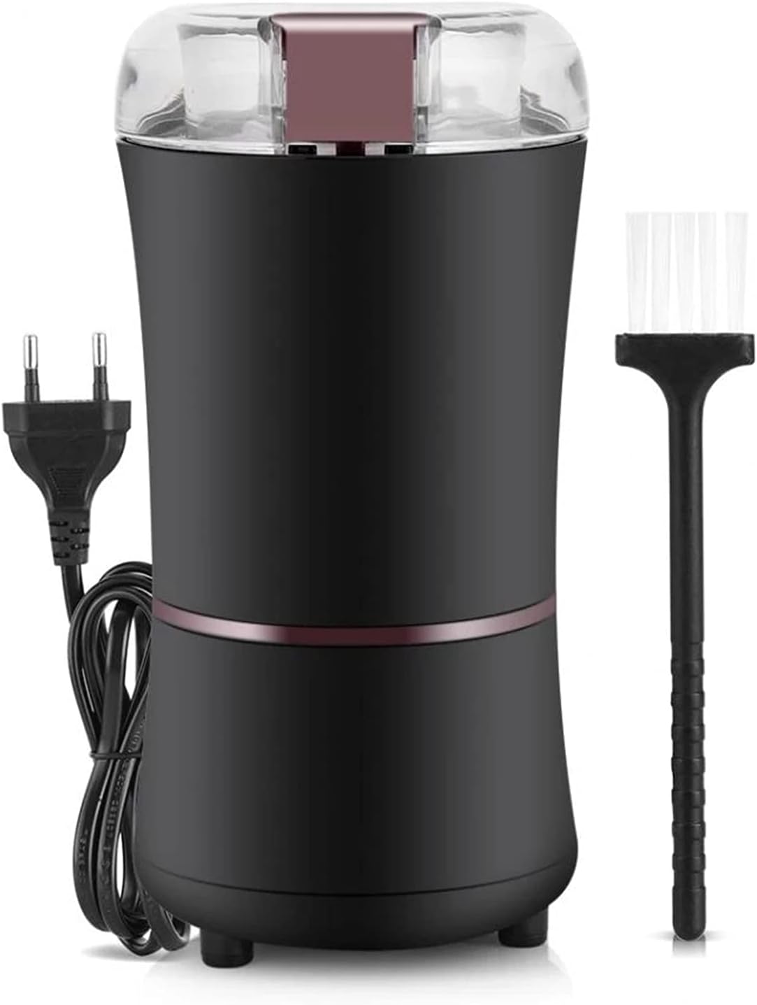 Elektrische Kaffeemühle, Mini-küchenmühle Für Salz Und Pfeffer, Gewürz- Und Kaffeebohnenmühle (europäischer Rundstecker 2, Schwarz, 711)