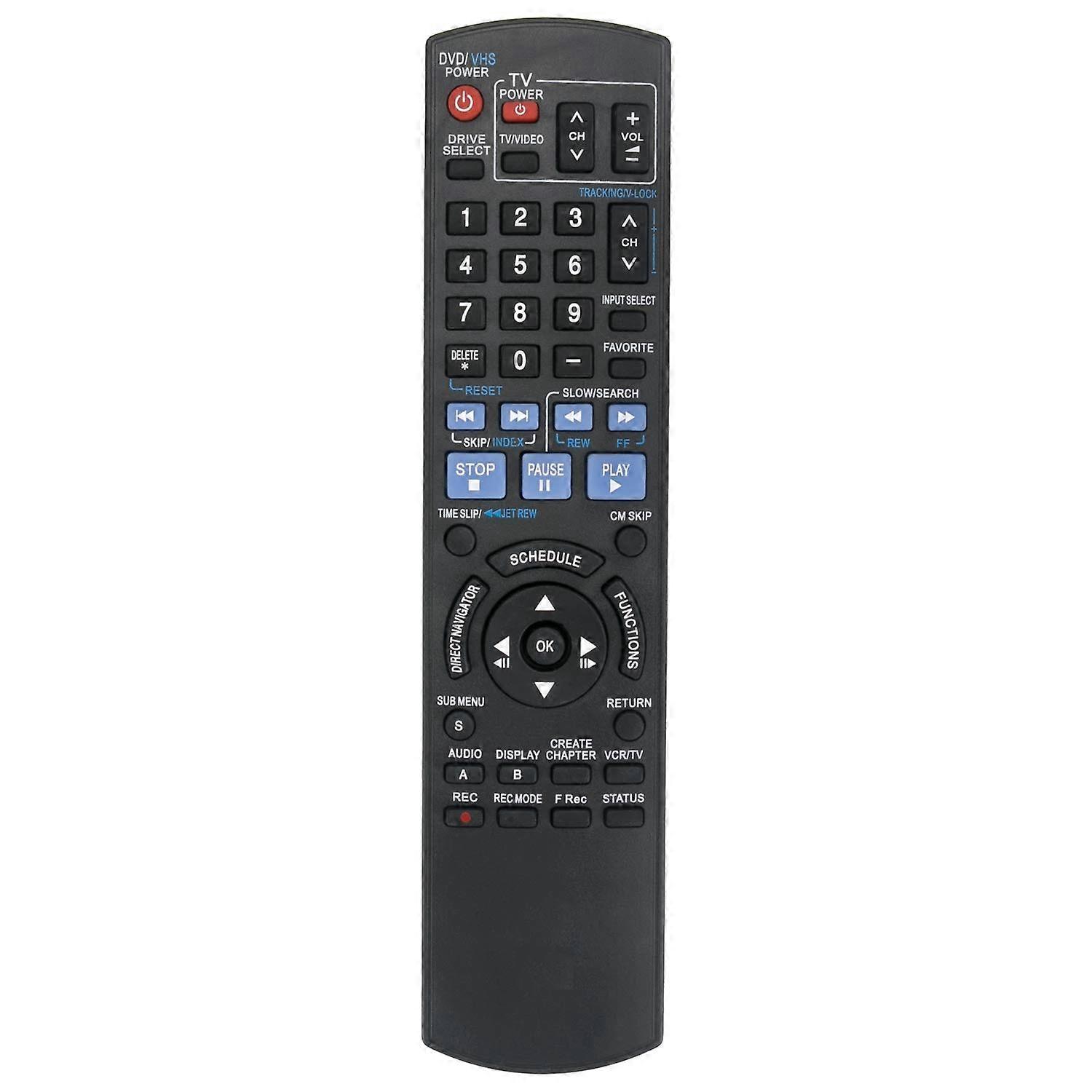 Ersatzfernbedienung N2qayb000197 Für Panasonic Dvd-recorder Dmr-ez48v, Dmr-ez485v, Dmr-ez48, Dmr-ez485, Dmr-ez48vk Und Dmr-ez485vk