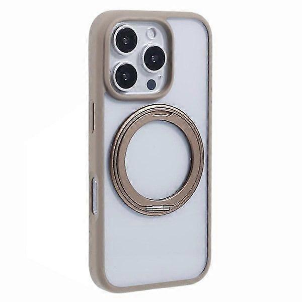 Iphone 16 Pro Max Hülle Mit Ringhalter, Aus Pc Und Tpu – Titangold