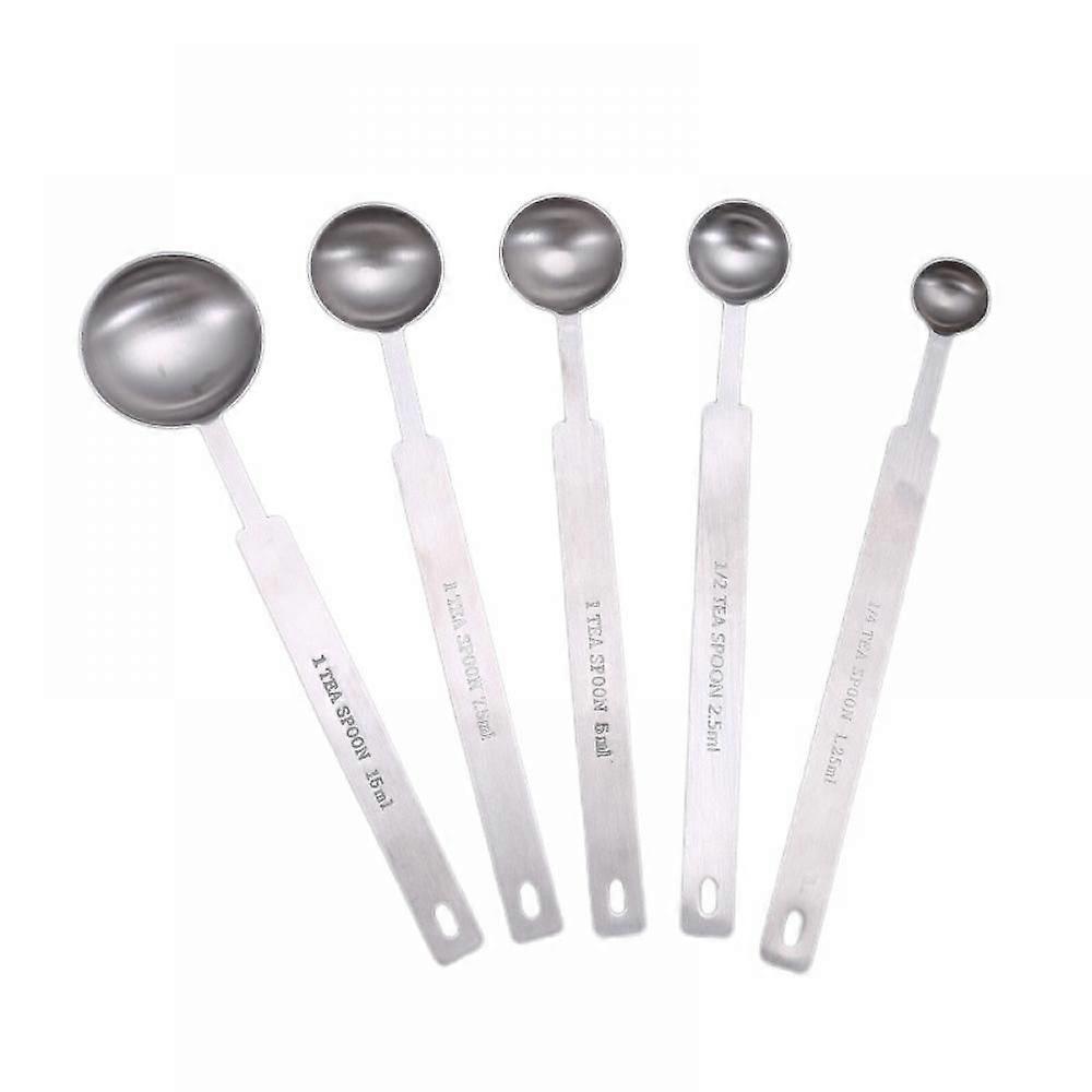 Set Aus 18 Cm (7 Zoll) Langen Messlöffeln Aus Hochwertigem Edelstahl, Bestehend Aus Einem Esslöffel, Einem Teelöffel Und Einem Kaffeemesslöffel, Zum Genauen Abmessen Von Flüssigkeiten Oder Zutaten.