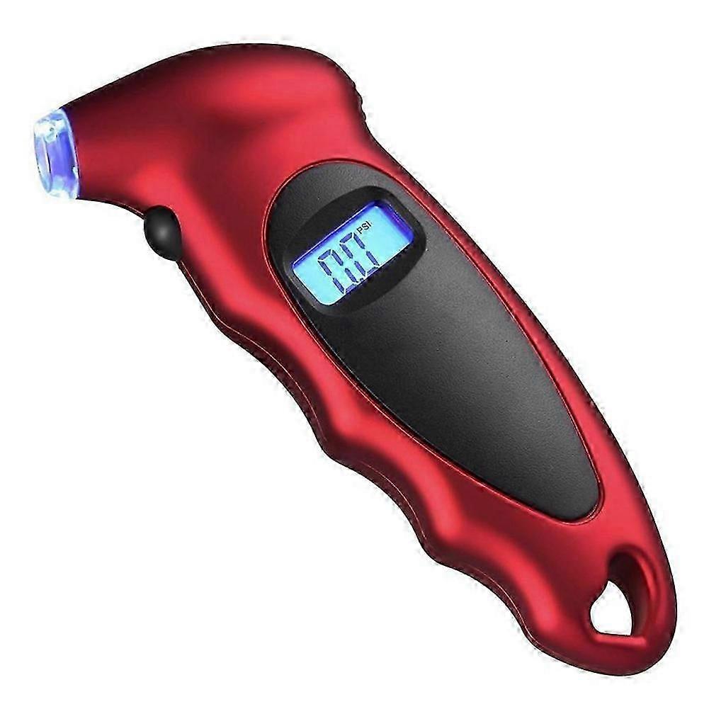 Manomètre Numérique De Pression Des Pneus De Voiture, Camion Et Moto, Avec Écran Lcd, Rouge Hf.