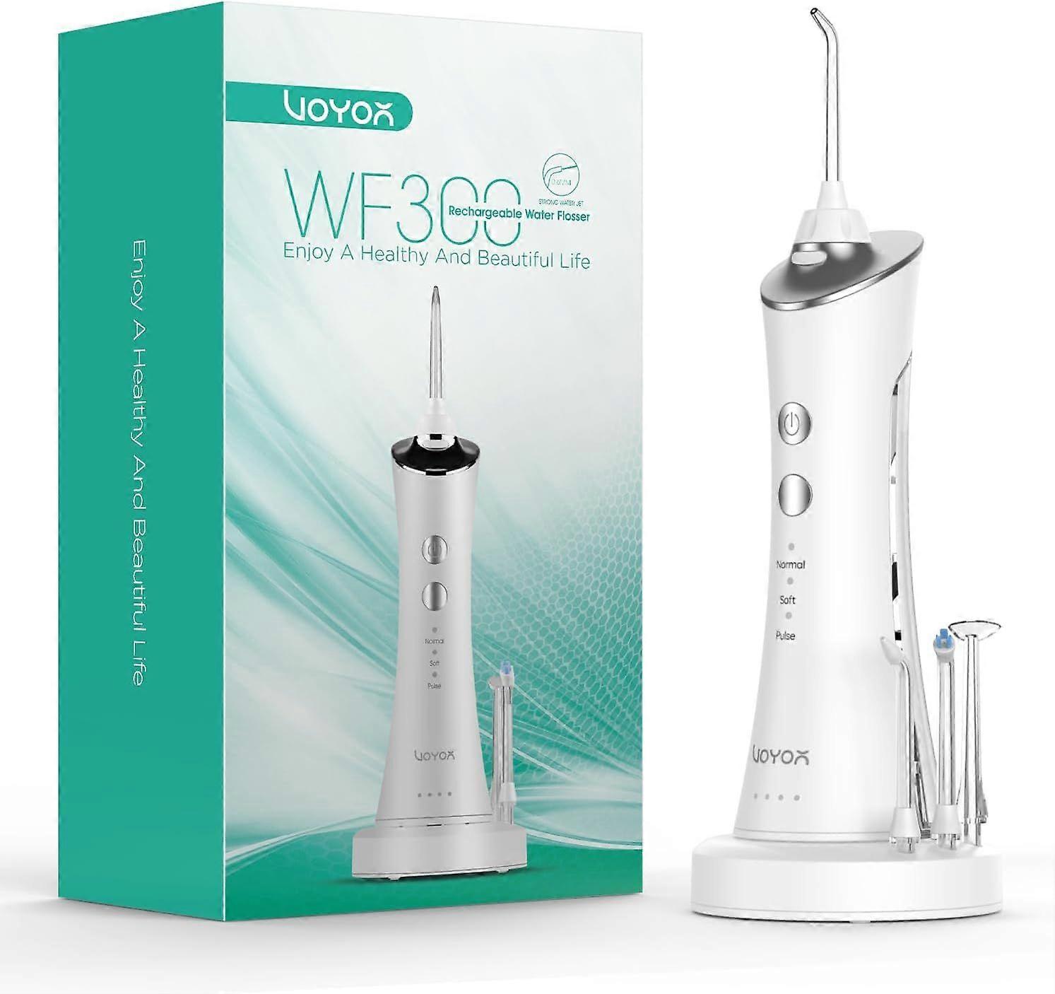 Scsyv Voyor Munddusche, Tragbar Und Wiederaufladbar, Mit 4 Interdentalreinigungsaufsätzen Und Ipx7 Wasserdichten Zahnstochern.