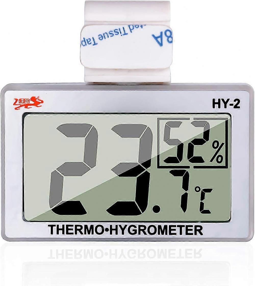 Digitales Lcd-hygrometer Mit Thermometer Und Manometer Für Reptilien-terrarien, Mit Haken (silber).