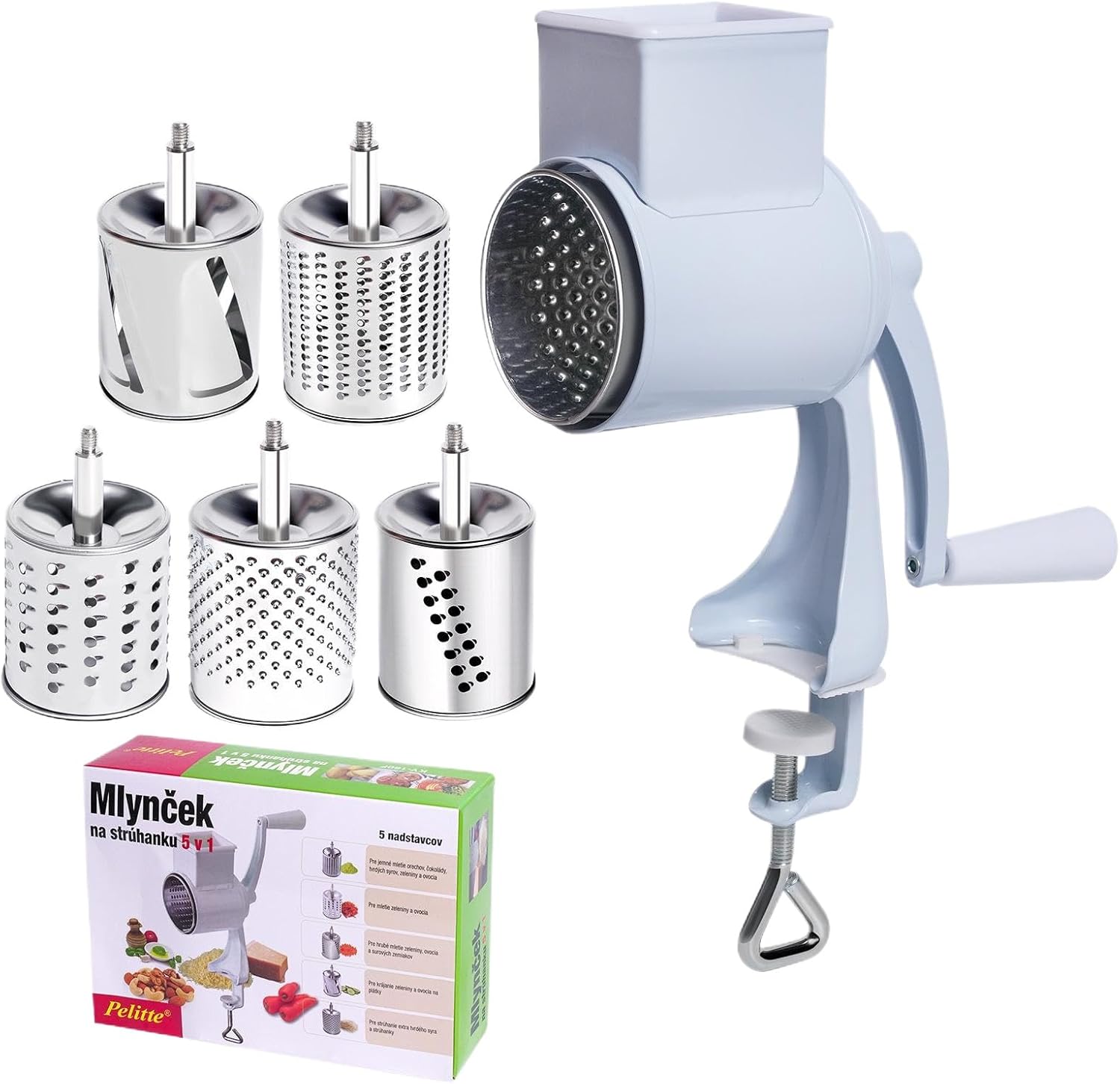 Manuelle Nussmühle, Trockenmühle Aus Aluminium Zum Mahlen Von Mais, Weizen, Hafer, Beeren, Kaffeebohnen Und Käse