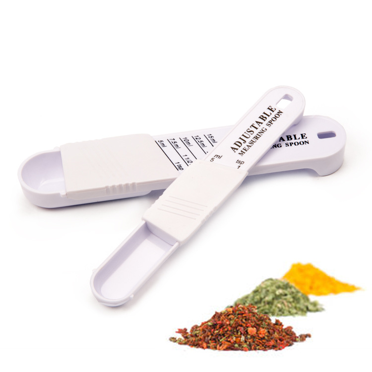 (2-teiliges Set) Verstellbare Messlöffel, Doppelköpfige Multifunktionale Verstellbare Messlöffel, Geeignet Zum Backen, Kochen, Für Pulver, Öle, Zucker, Salze Usw.