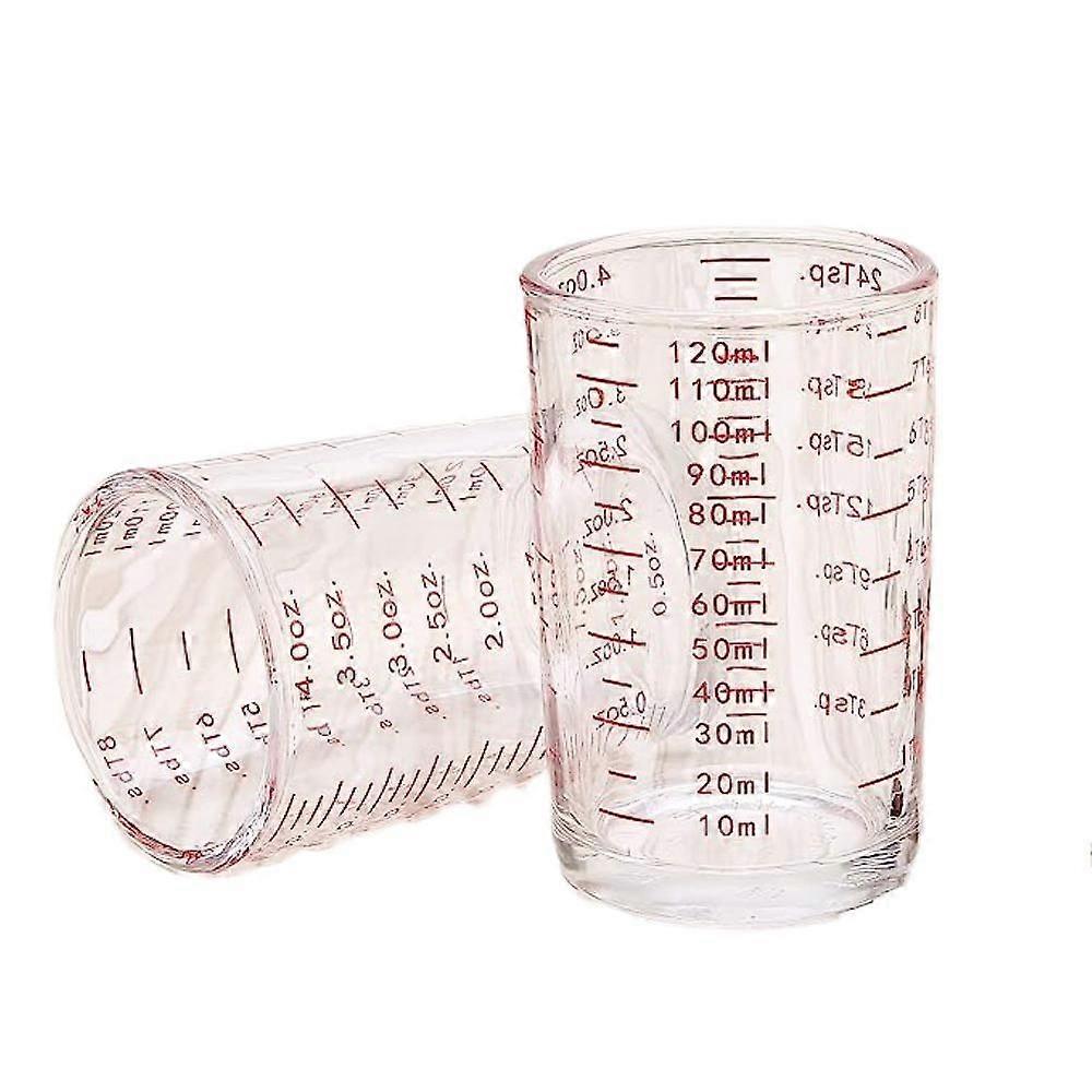Messbecher Für Dicken Espresso, 120 Ml (4 Oz), Schwarze Linie (2, Rot)