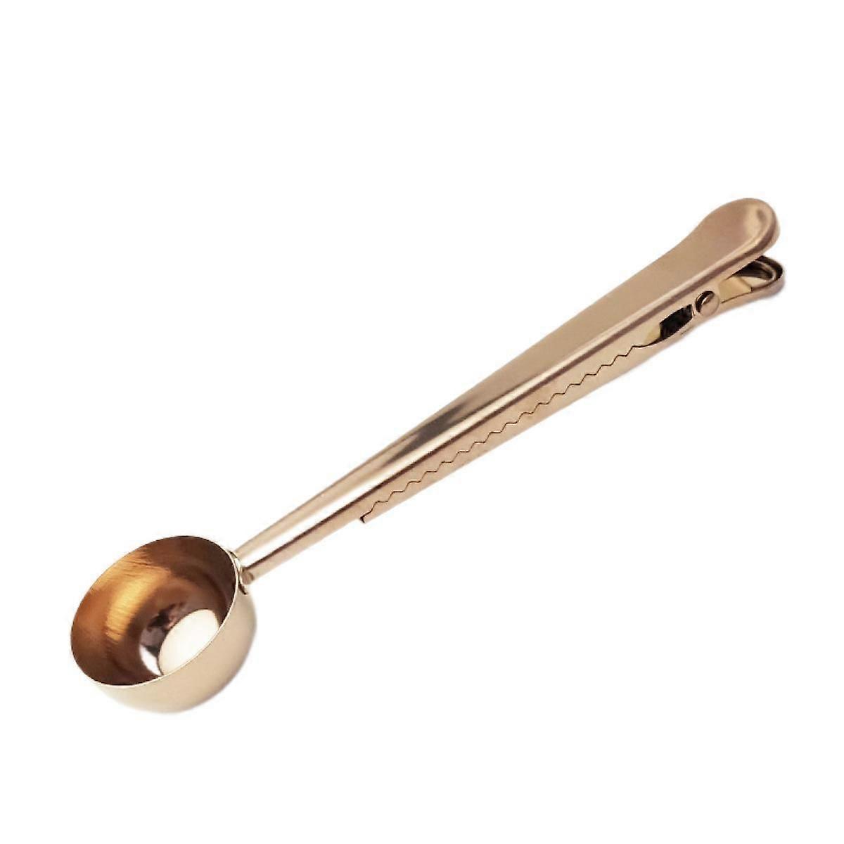 Kaffeelöffel/messlöffel Aus Edelstahl Mit Kaffeebeutelclip, Zum Mahlen Von Kaffee, Espresso, Kaffeebohnen Und Tee.