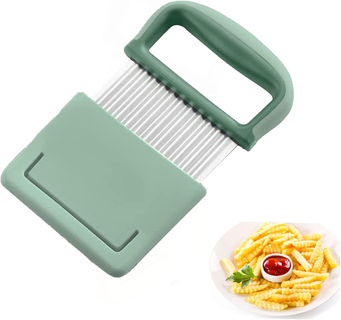 Gezahntes Messer, Gezahntes Edelstahlmesser, Gezahntes Messer Mit Schutzhülle, Gezahntes Gemüsemesser, Kartoffel- Und Obstsalatmesser, Hackmesser, Gekerbtes Messer (nordischgrün (farbbox))