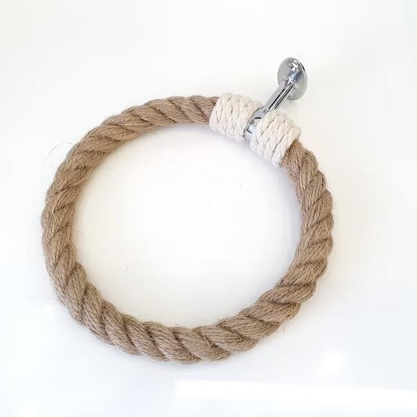 Handtuchhalter Im Bohème-stil Für Badezimmer, Wandmontierter Handtuchhalter Aus Geflochtenem Seil, Platzsparend, Geeignet Für Küchen Und Schlafzimmer.