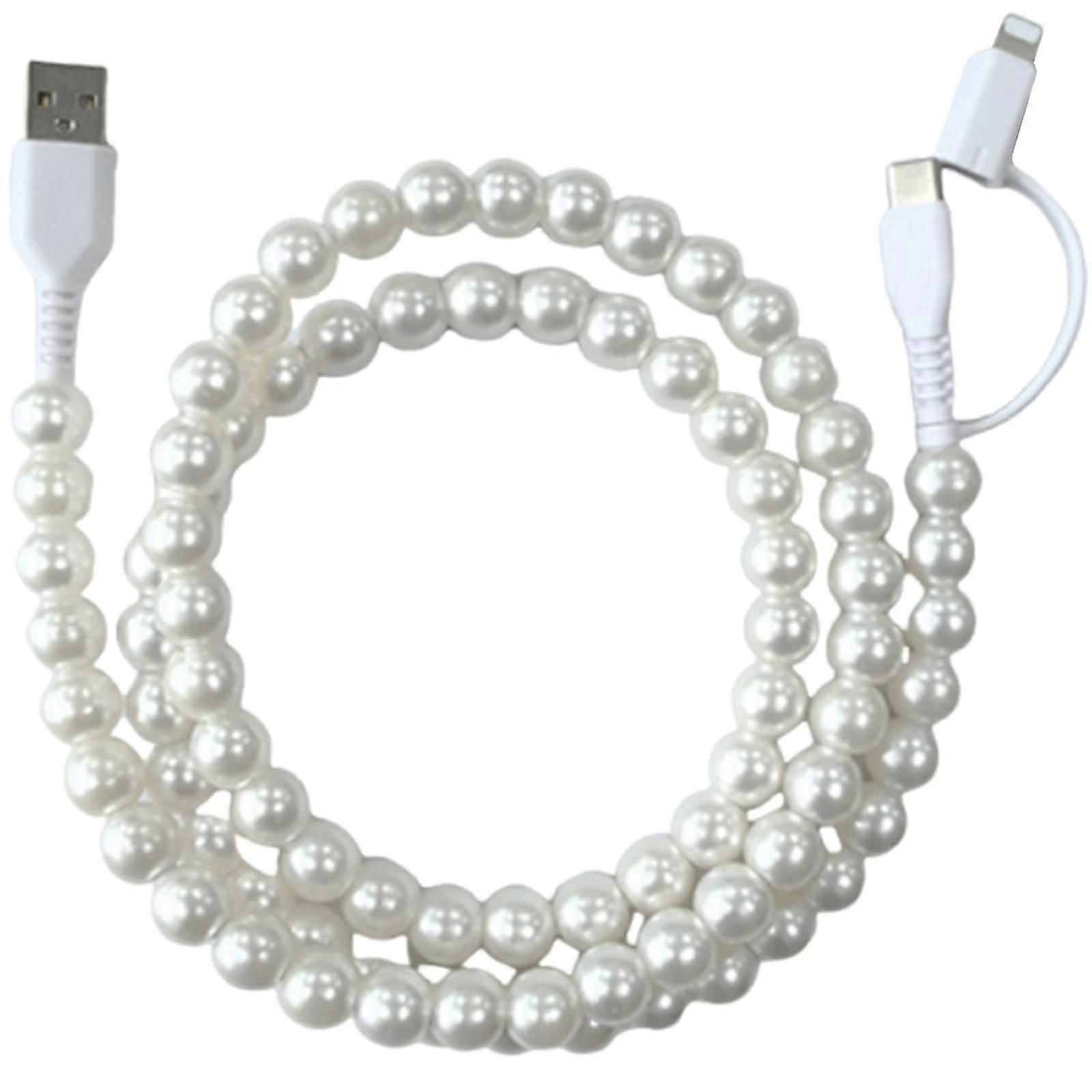 Usb-c-kabel Mit Farbigen Perlen, Schnelllade- Und Datenübertragungsfunktion, 1 M Länge, Für Handys, Tablets Und Andere Geräte.