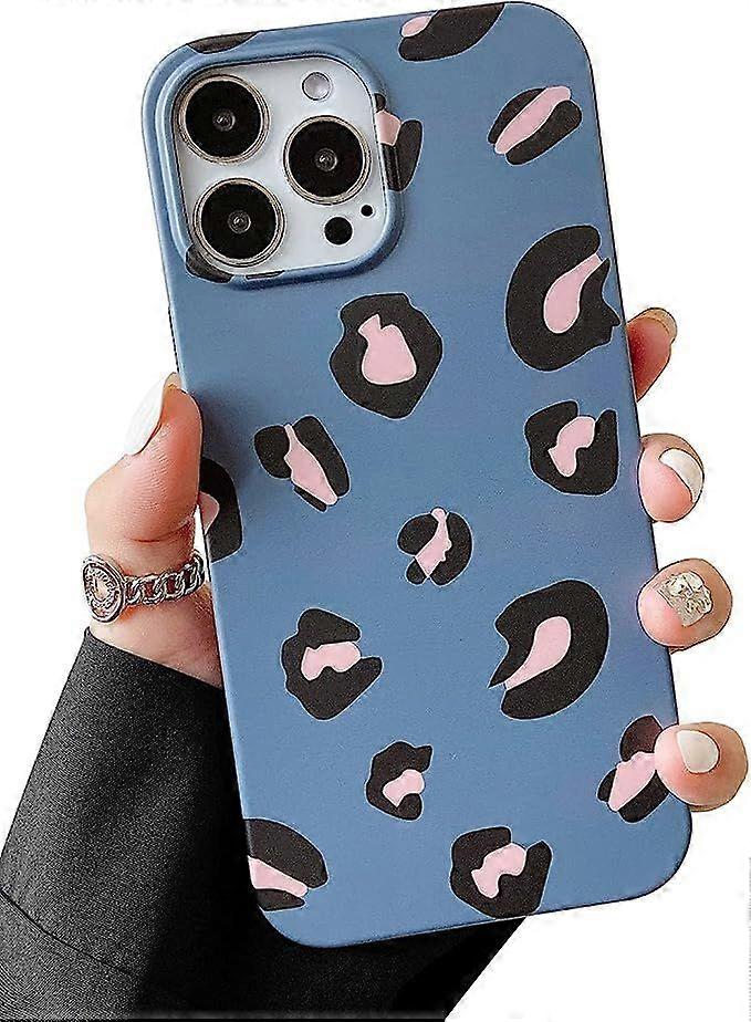 Hülle Kompatibel Mit Iphone 13 Pro Max, Niedliches Leopardenmuster, Schutz Vor Kratzern Und Stößen – Blau