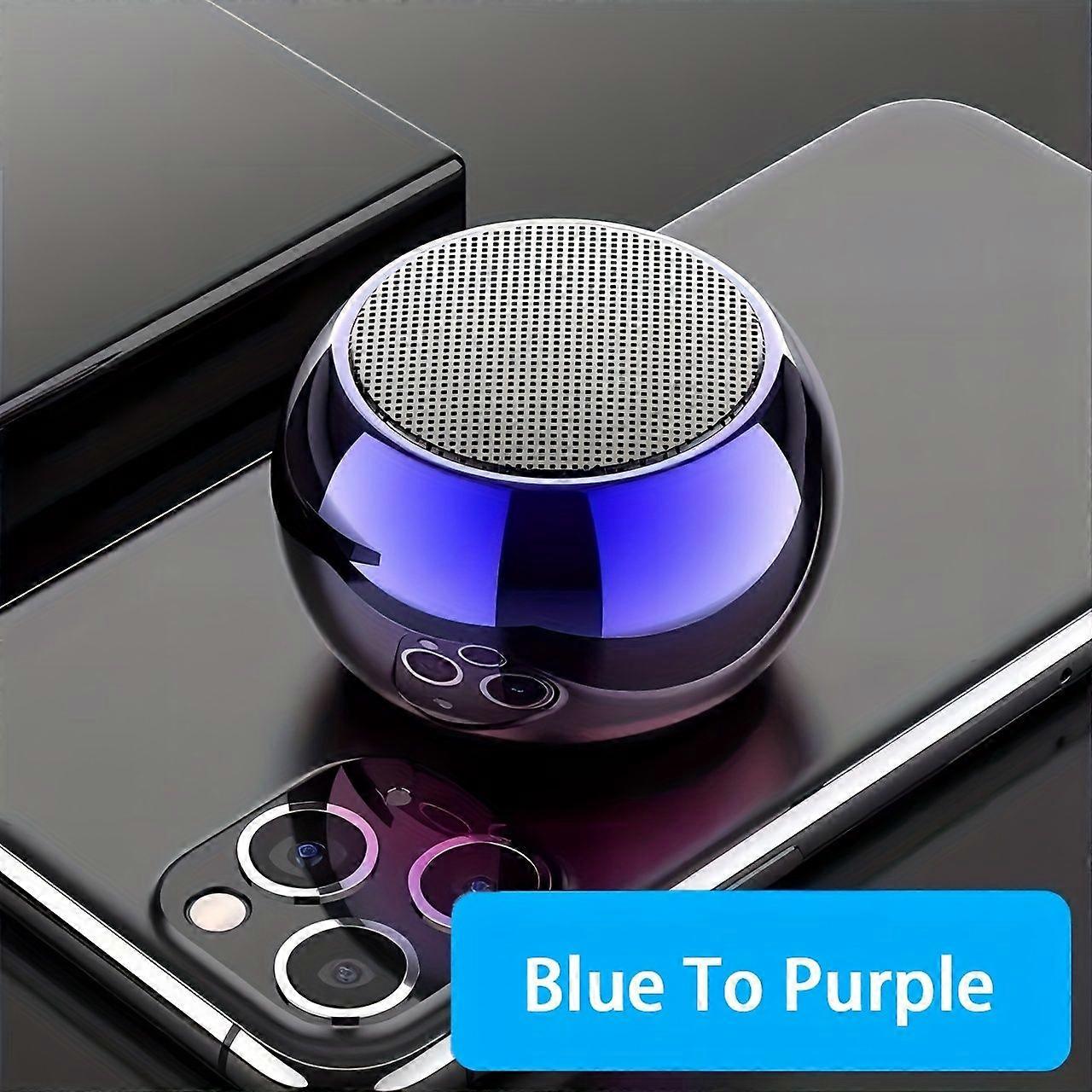 Enceinte Sans Fil Portable (bleu À Violet) Avec Caisson De Basses Intégré, Mini Enceinte Bluetooth 5.0 Compacte Pour Tv, Pc, Smartphones, Fêtes En Extérieur