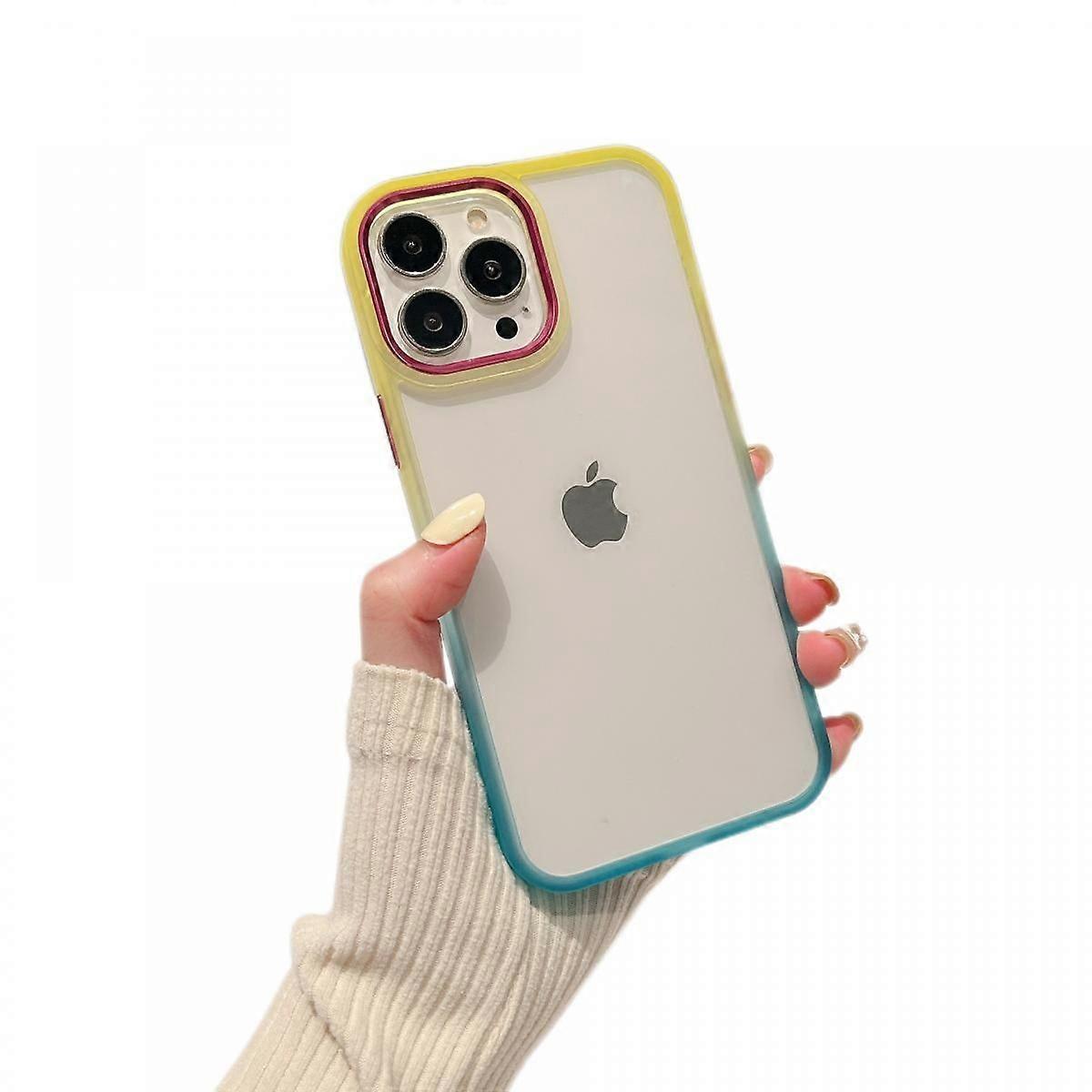 Iphone 13 (6,1 Zoll) Handyhülle, [vergilbt Nicht], Stoßfest, Ultradünn, Gelb Und Blau