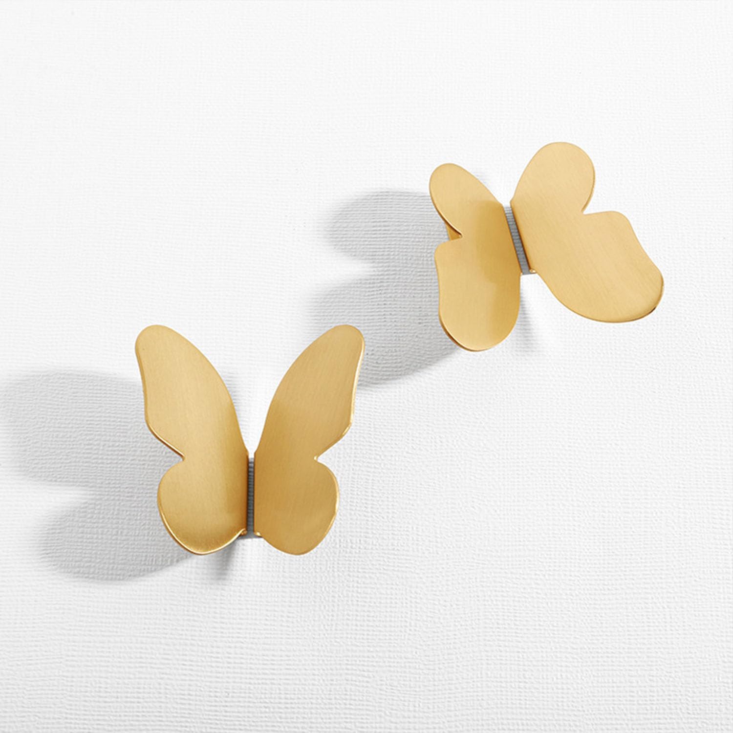 Paar Schmetterlingsgriffe Für Schränke, Goldene Schmetterlingsgriffe Mit Einem Loch, Schubladengriffe Im Art-deco-stil