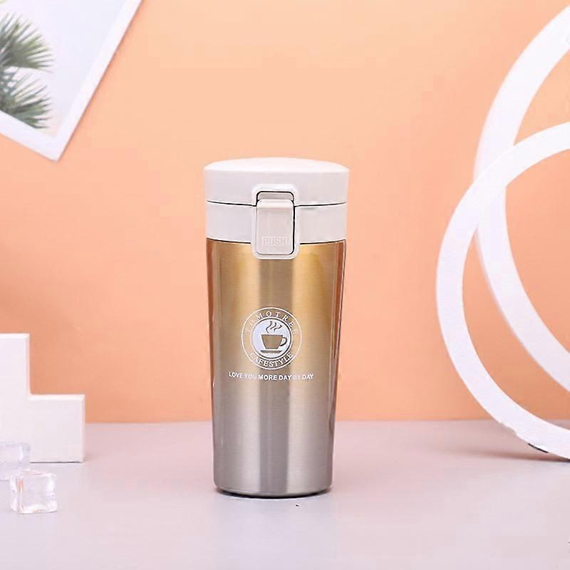 Bounce Cover Doppelwandiger Edelstahl-kaffeebecher, Großes Fassungsvermögen, 380 Ml, Weihnachtsgeschenk (wz1383)