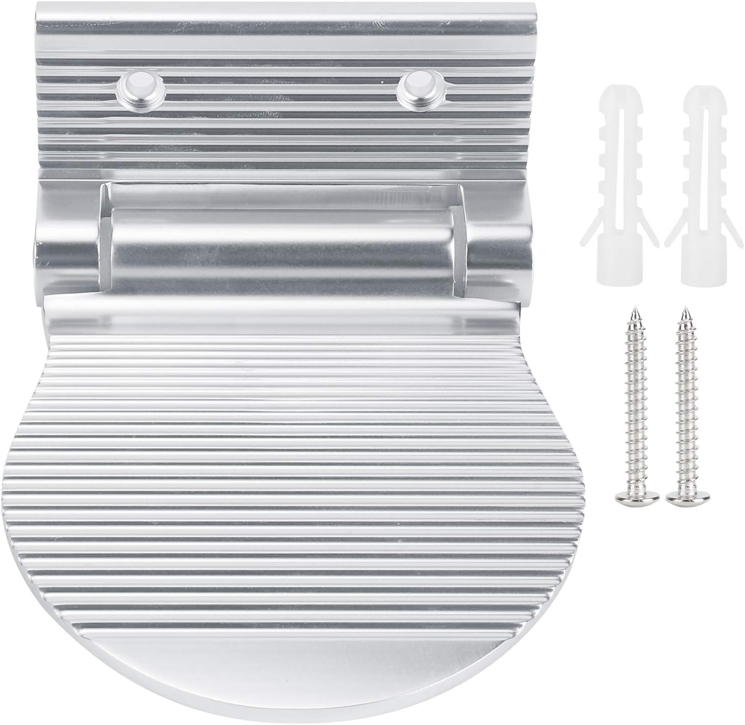Duschfußstütze, Fußstütze, Wandmontierte Aluminium-fußstütze, Rutschfeste Badezimmer-fußstützen Für Den Flureingang (silberne Badezimmer-fußstützen (perforiert))