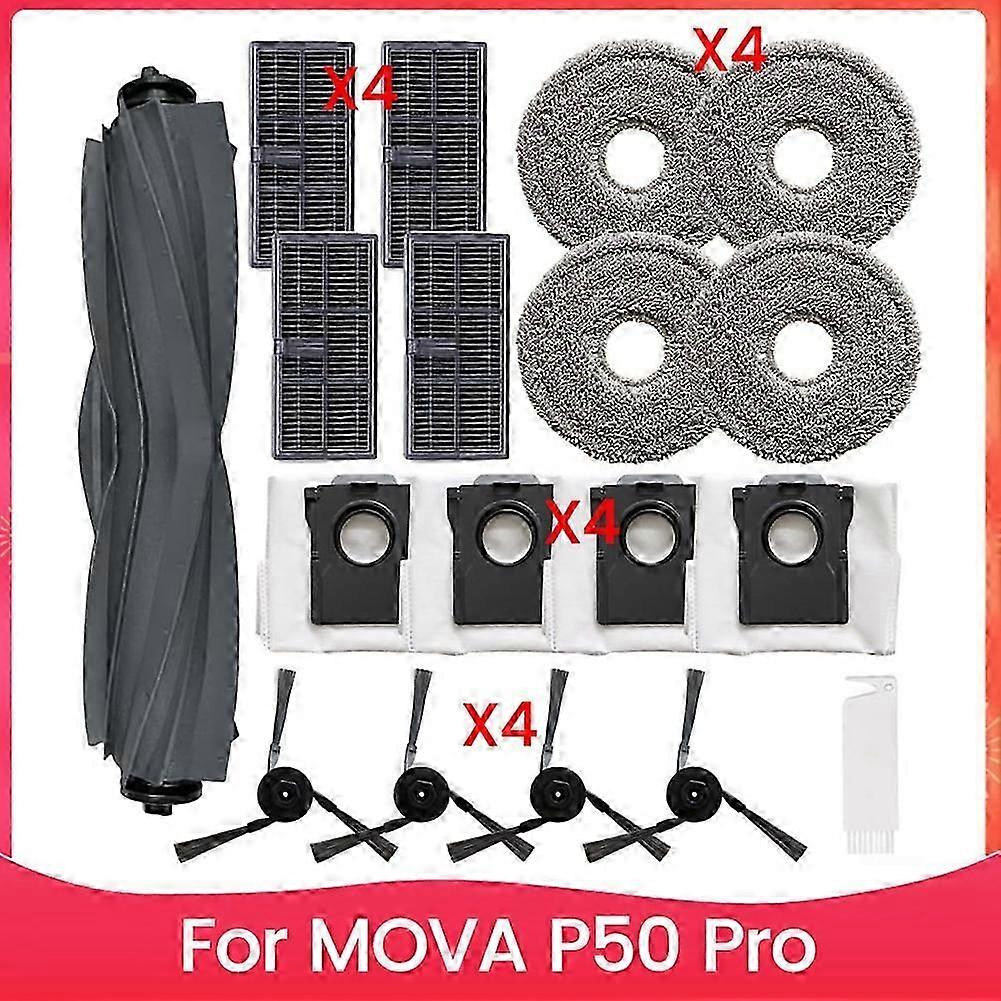 Ersatzteile Für Den Mova P50 Pro Saugroboter: Hauptbürste, Hepa-filter, Reinigungstuch Und Staubbeutel