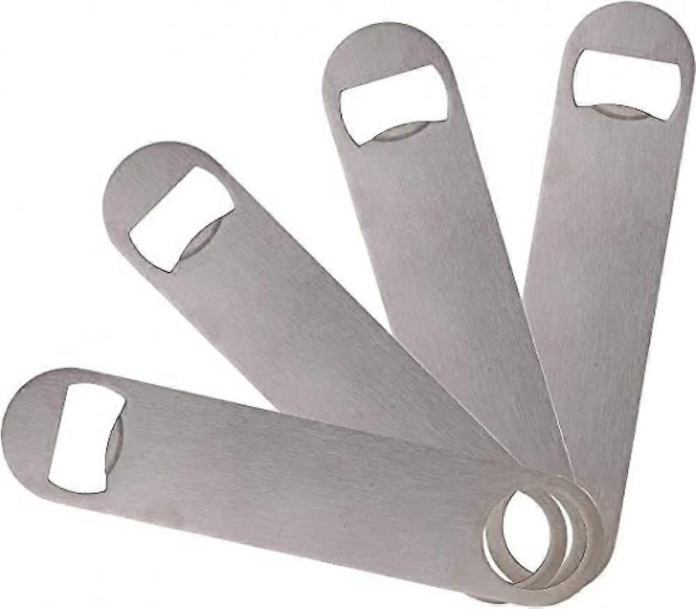 4er-set Flaschenöffner – Robuster, Einfacher Und Effektiver Sommerflaschenöffner Aus Edelstahl – Silber