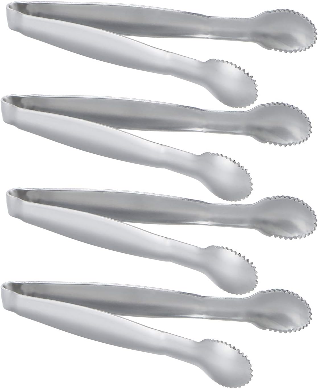 Set Mit 4 Mini-zuckerklammern Aus Edelstahl, 10,2 Cm Dick, Lebensmittelecht, Vergoldete Quadratische Zuckerklammern