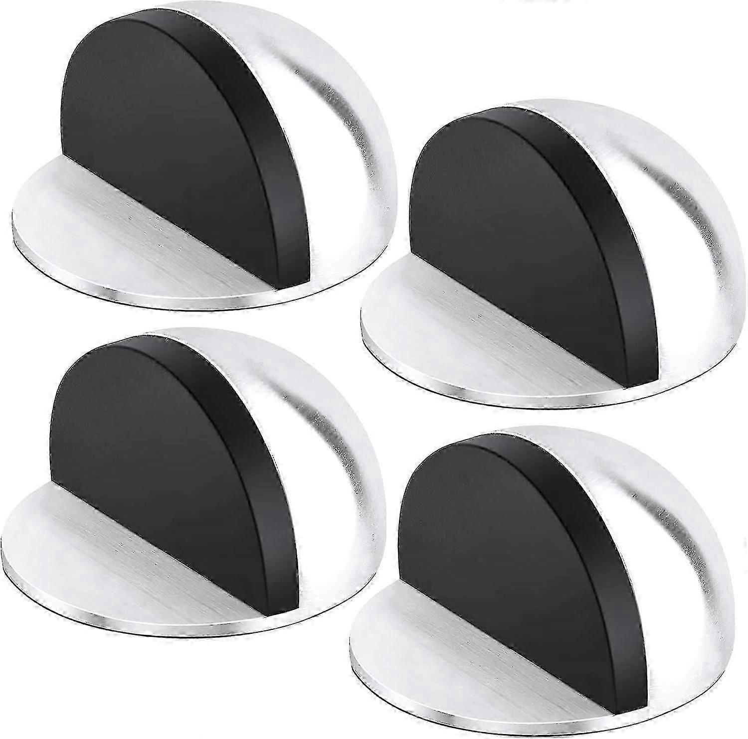 Selbstklebender Türstopper Aus Edelstahl (4er-set) Für Alle Hartböden, Zum Schutz Von Wänden Und Möbeln.