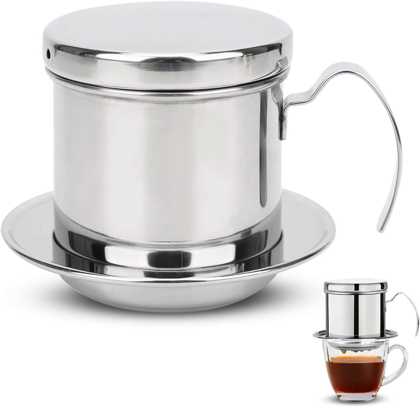 Kaffeefilter, Edelstahl-kaffeefilterhalter Für Filterkaffeemaschinen, Ideal Für Zuhause, Büro, Café, Restaurant Und Reisen (spiegeleffekt).