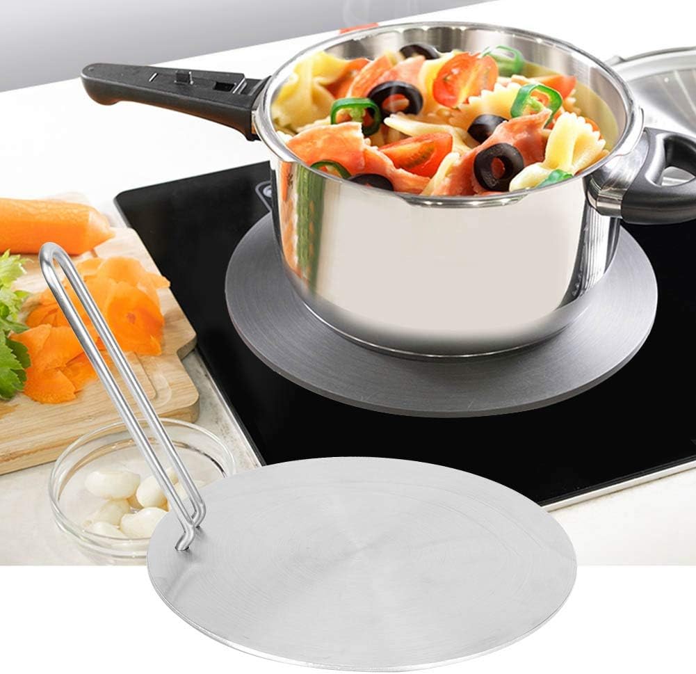 Wärmeverteilungsplatte Aus Edelstahl Für Induktionskochfelder, Kompatibel Mit Gaskochfeldern (20 Cm)