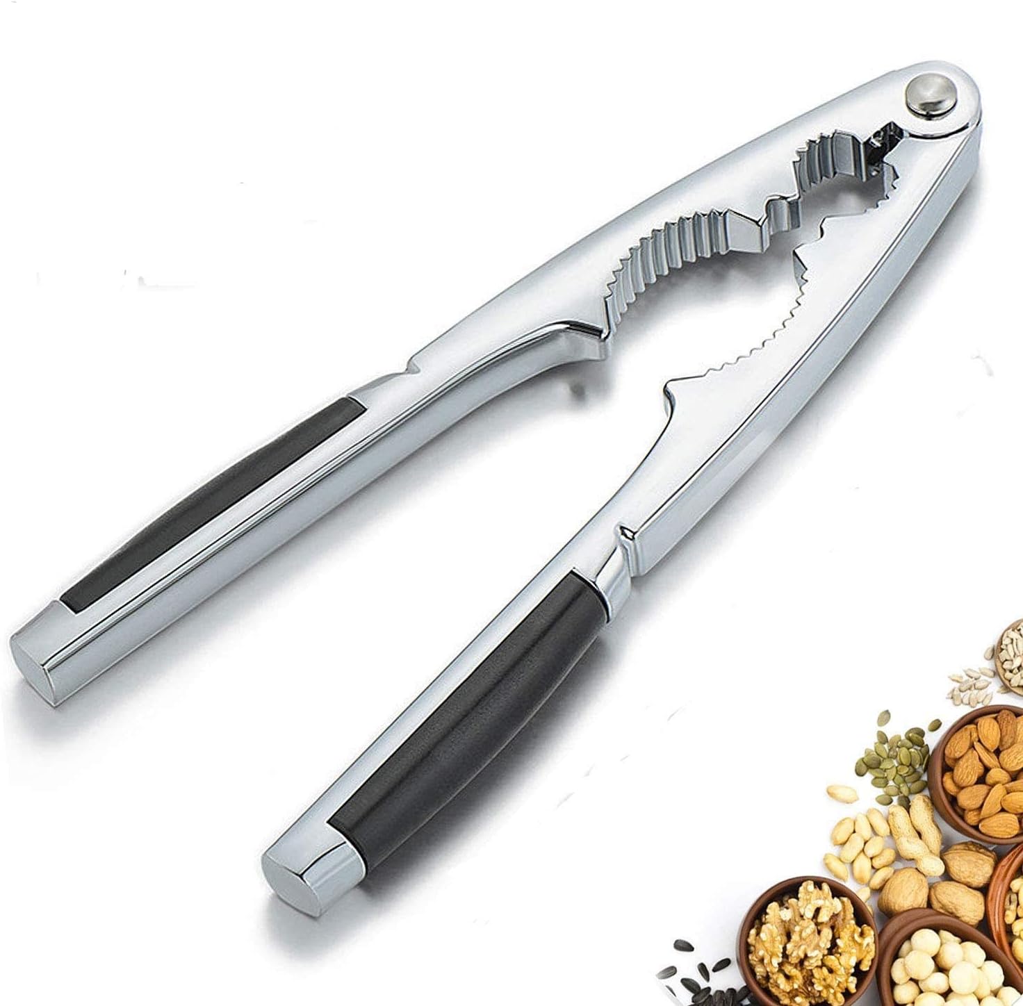 Nussknacker, Küchenaccessoire, Flaschenöffner Mit Gummigriff Für Walnüsse, Haselnüsse, Mandeln, Paranüsse Oder Andere Nüsse (neu)