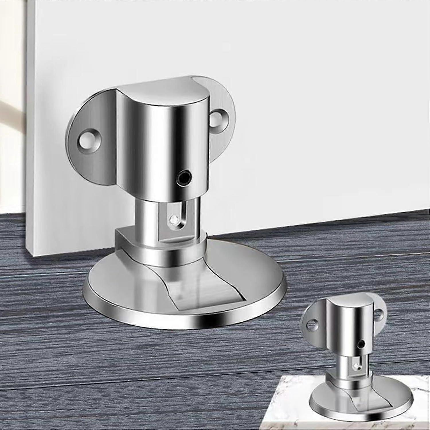 Magnetische Türstopper, Wjsm, Magnetische Türstopper Für Den Unteren Bereich, Selbstklebend, Kein Bohren Erforderlich, Schützt Die Tür Vor Stößen Beim Öffnen (silber 1)