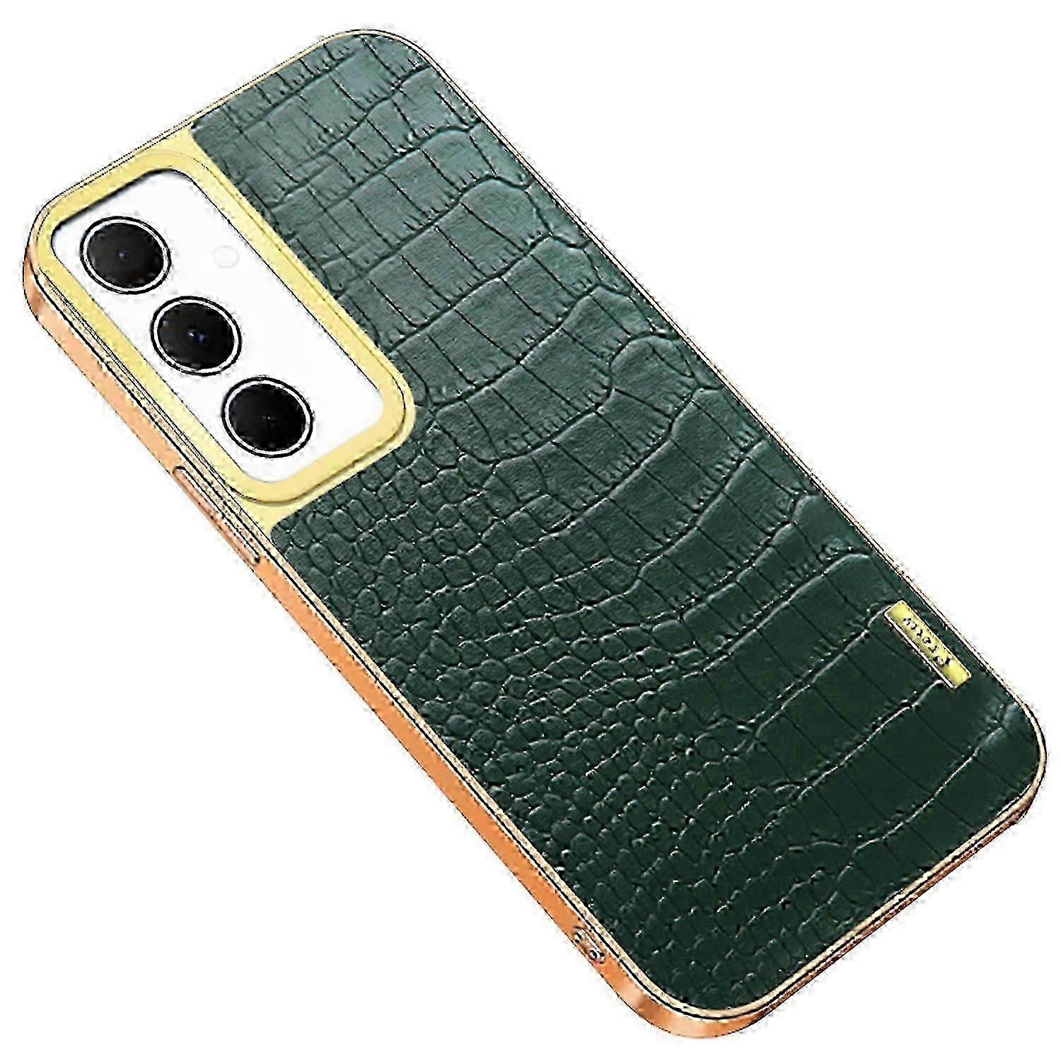 Coque Pour Samsung Galaxy A35 5g, Revêtement Électrolytique 6d, Texture Crocodile, Système D'Exploitation