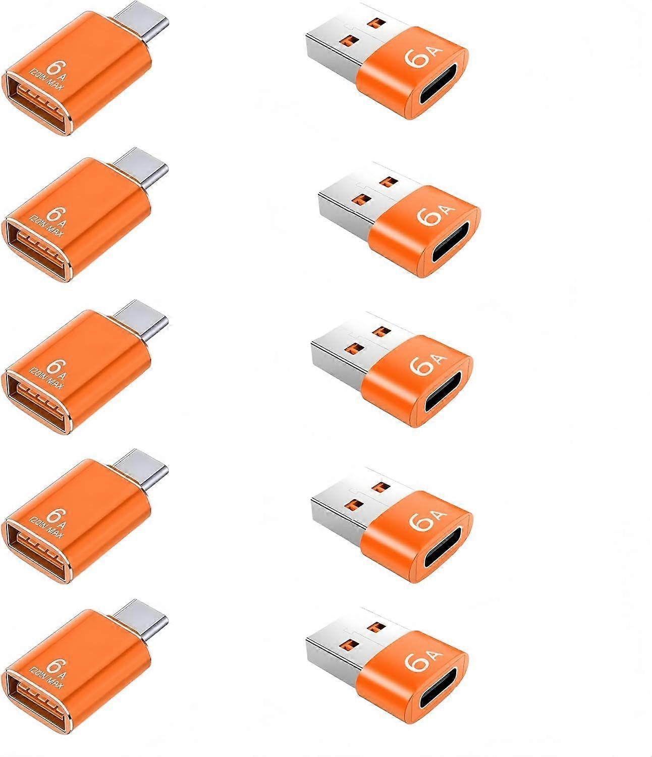 Lot De 10 Adaptateurs Usb-c Vers Usb 10 Gbit/s/120 W Et Chargeur Usb-c Mâle Vers Usb-3.1 Femelle, Compatibles Avec Macbook Pro/air, Iphone 17, 16, 15 Pro Max/15 Plus/14, 13, 12 Et Samsung.