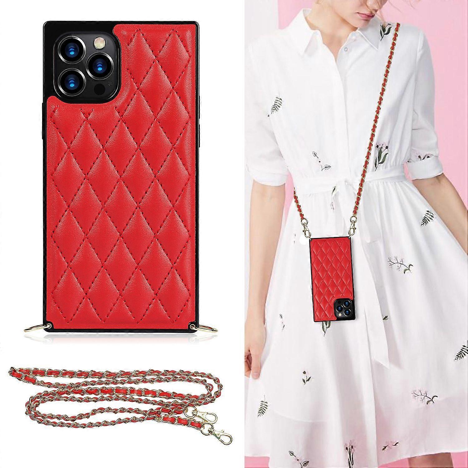 Hülle Kompatibel Mit Apple Iphone 12 Mini - Schultertasche Mit Kette Und Metallriemen, Aus Tpu.
