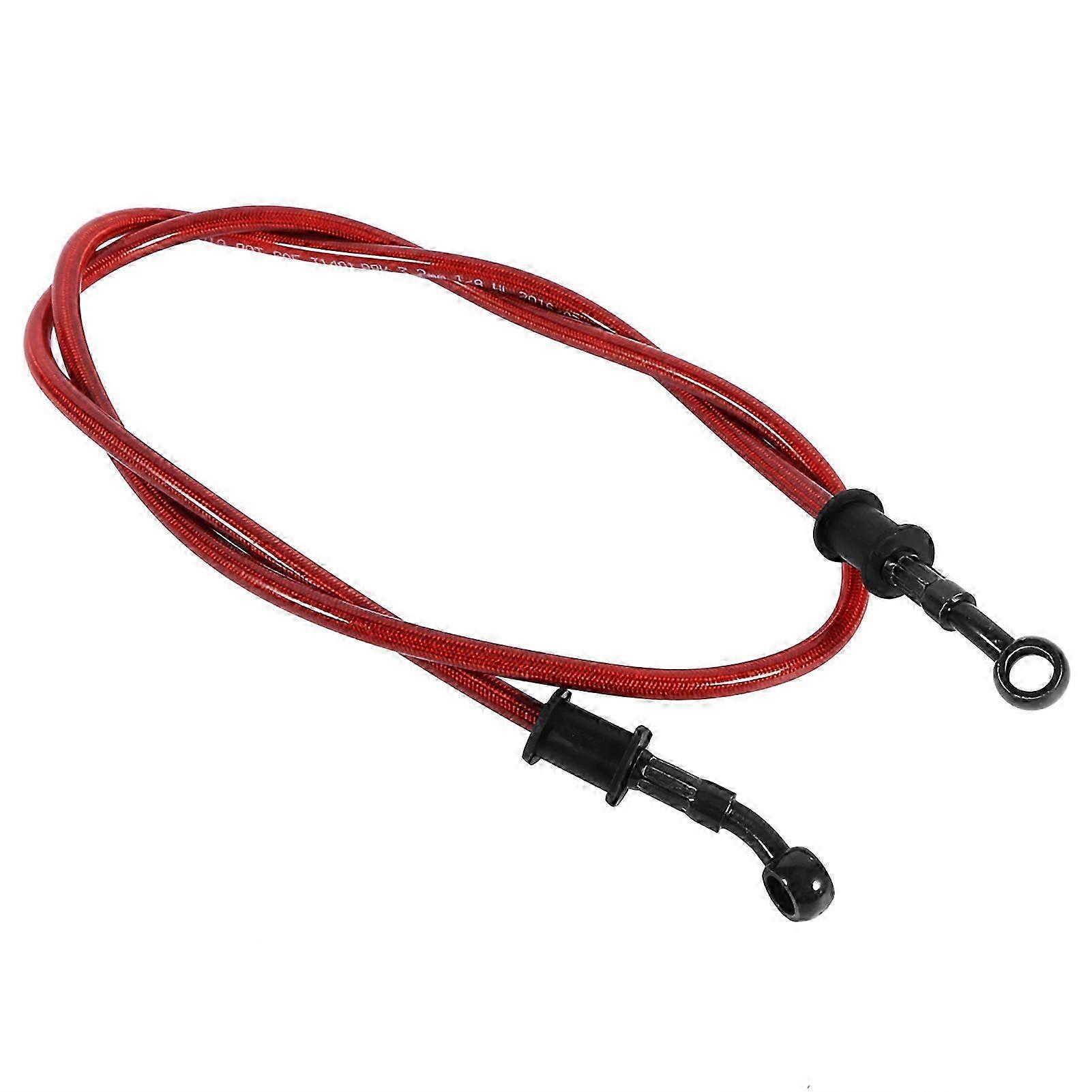 Durite D'Huile De Frein Et D'Embrayage Tressée En Acier Rouge De 50 Cm Pour Moto.