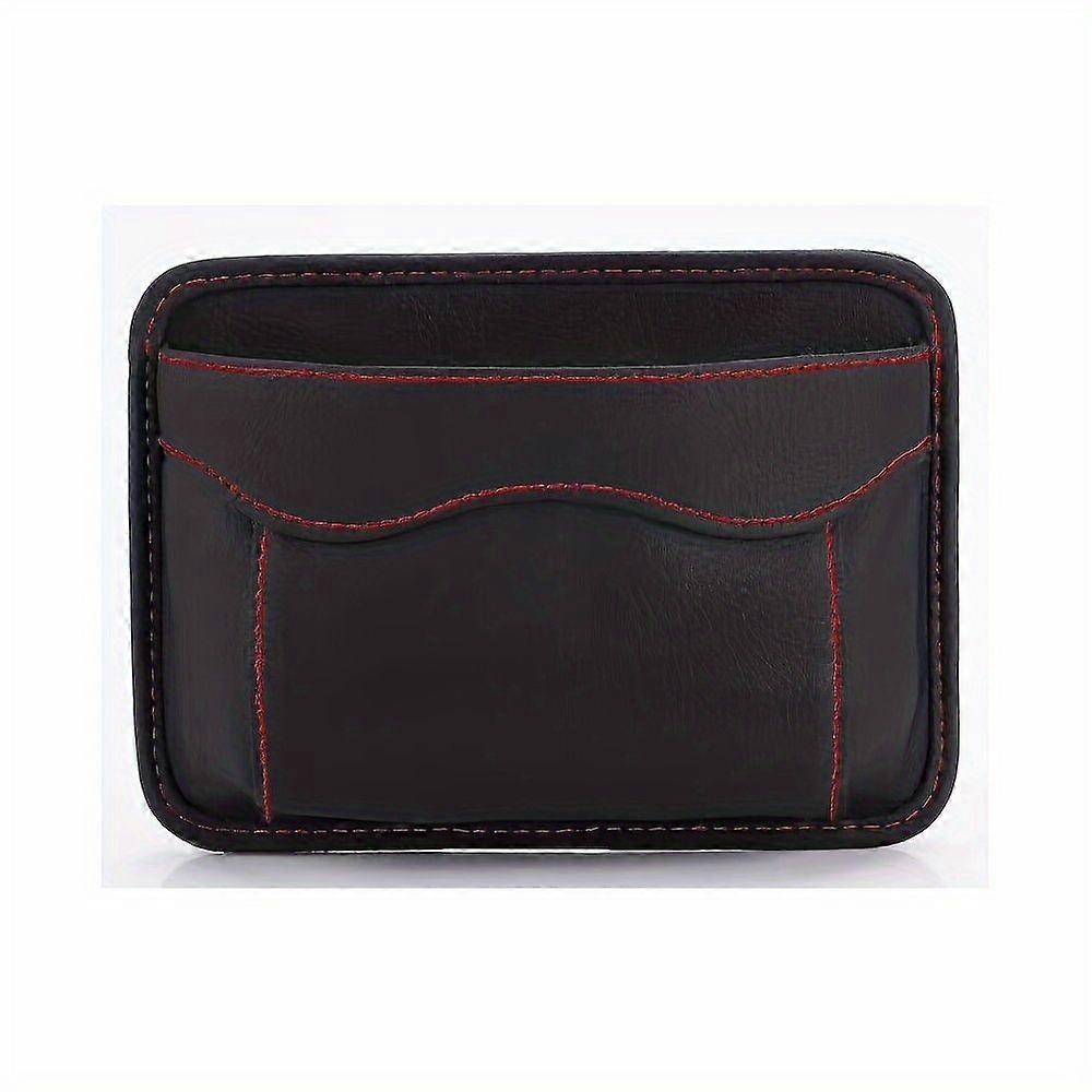 Sac De Rangement Pour Voiture (ligne Rouge) Avec Dos Adhésif, Pochette De Rangement Latérale Suspendue Pour Téléphone Portable Et Autres Objets Essentiels