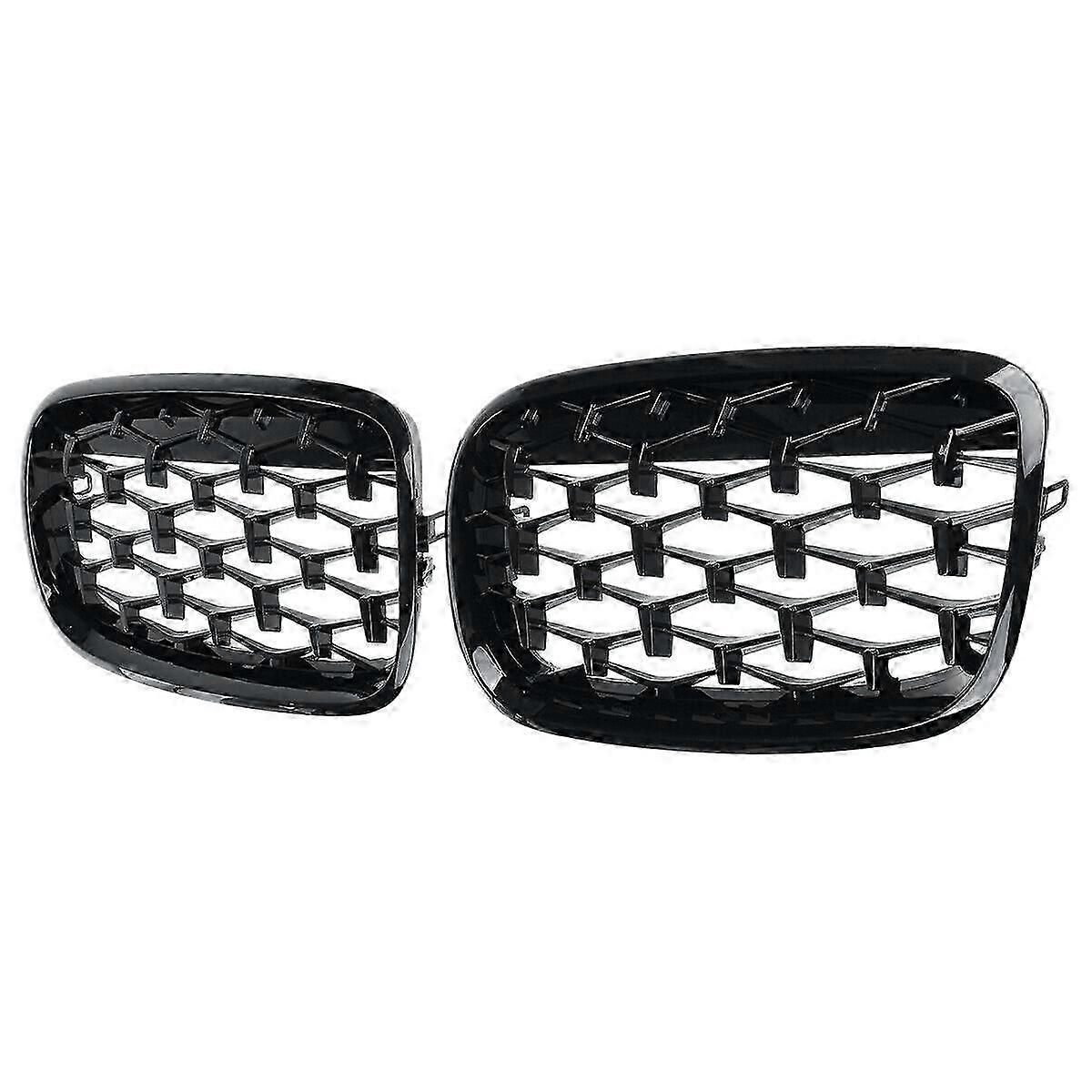 Calandre Avant Chromée En Forme De Losange, Style Diamant, Pour Bmw E70 E71 E72 X5 X6 (2007-2013), Noire.