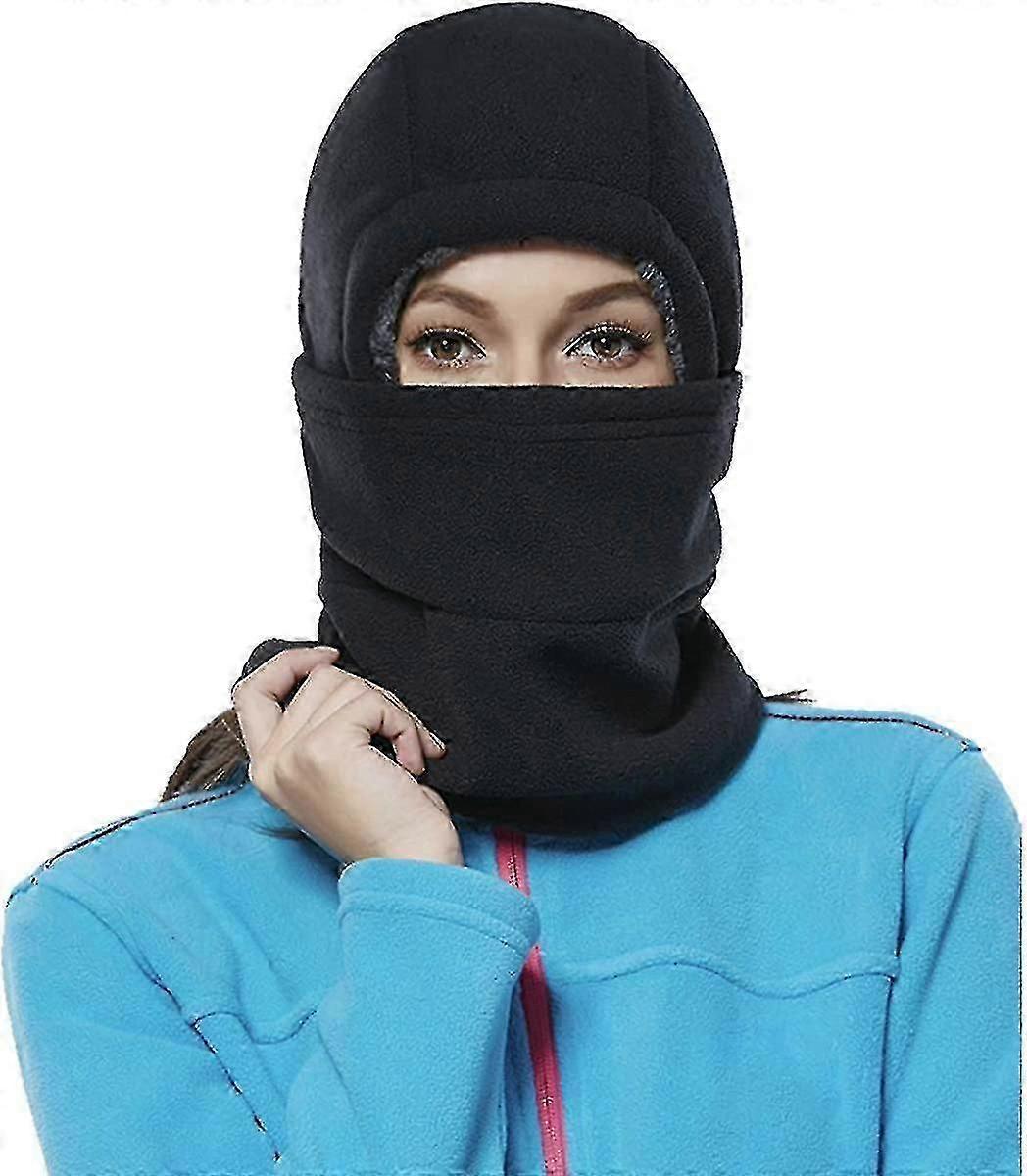 Winterliche Fleece-sturmhaube Mit Kapuze, Skimaske Für Damen Und Kinder, Wärmende Gesichtsmaske, Mütze, Schal Für Kaltes Wetter