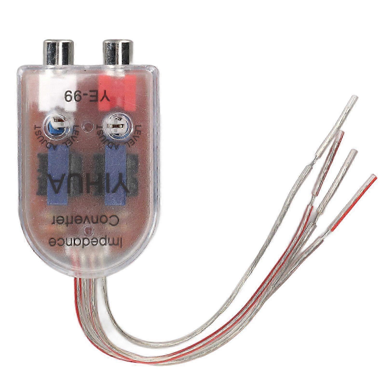 Convertisseur D'Impédance Haute/basse Pour Haut-parleurs De Voiture, Sortie Rca, Plug And Play, Compatible Avec Lecteurs Cd, Vcd Et Dvd Intelligents.