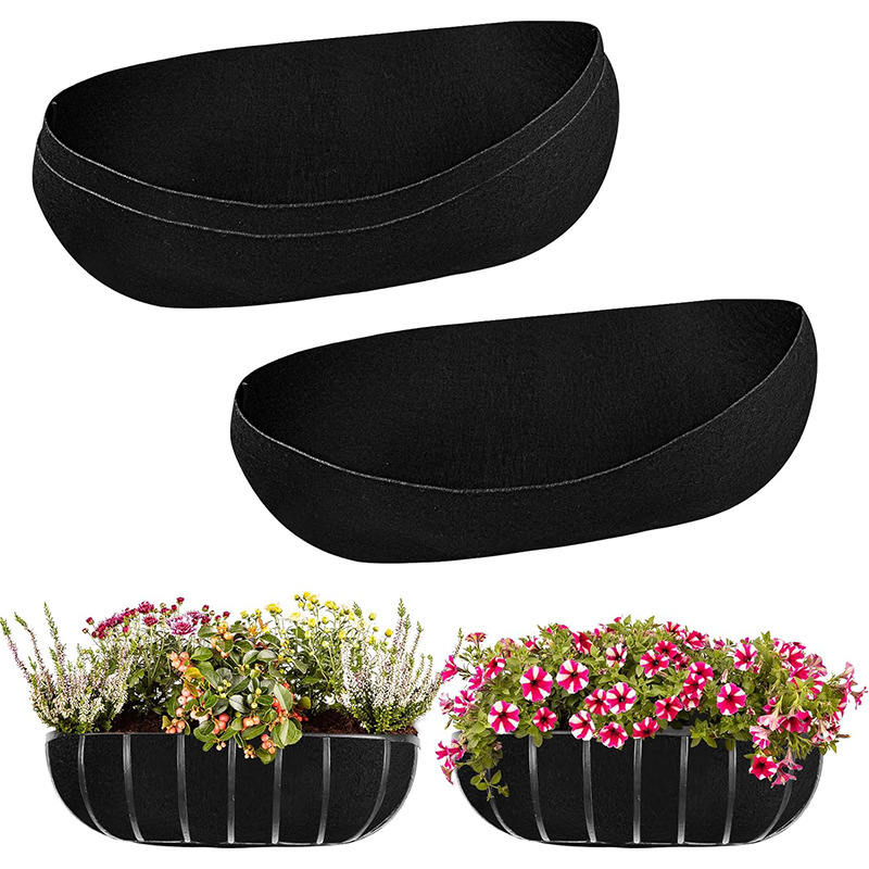 3-teiliger 61 Cm (24 Zoll) Pflanzkorbeinsatz, Vliesauskleidung, Geeignet Für Blumentöpfe Und Gartenzäune