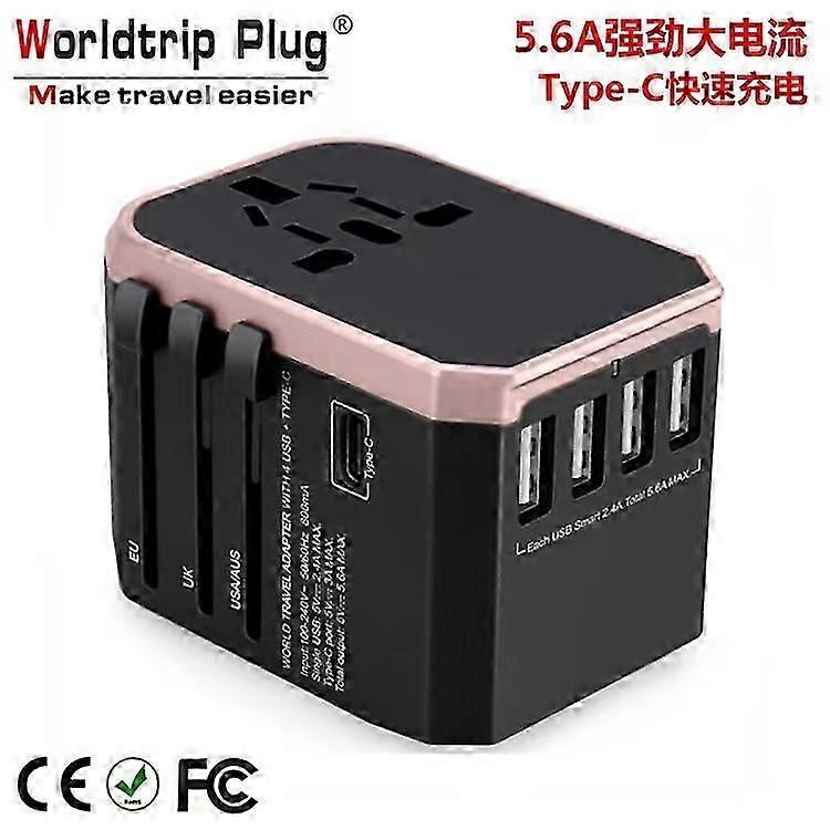 Universeller Usb-c-reiseadapter, Schnelllade-usb-wandladegerät, Internationaler Usb-c-adapter