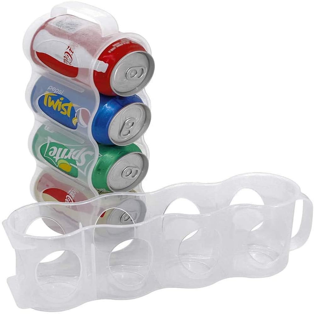 Stapelbarer Getränkespender Mit Wasserbehälter, Tragbarer Dosenhalter Für Den Kühlschrank, Flaschenhalter, Aufbewahrungsbox, Durchsichtiger Kunststoff, 2er-set (original)