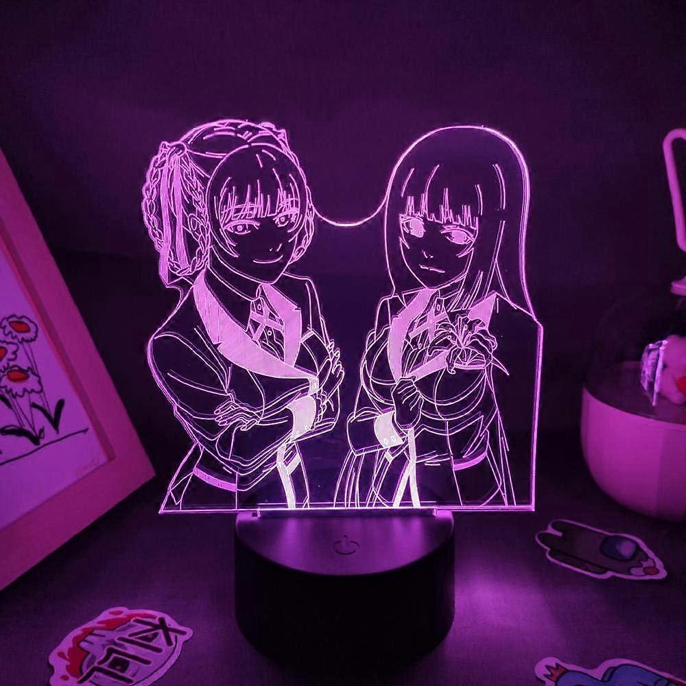 Kakegurui Meari Saotome Jabami Yumeko Figur, 3d Rgb Led-nachtlicht, Originelles Geschenk Für Freunde, Lavalampe, Zimmer- Oder Tischdekoration, 16 Farben, Mit Fernbedienung