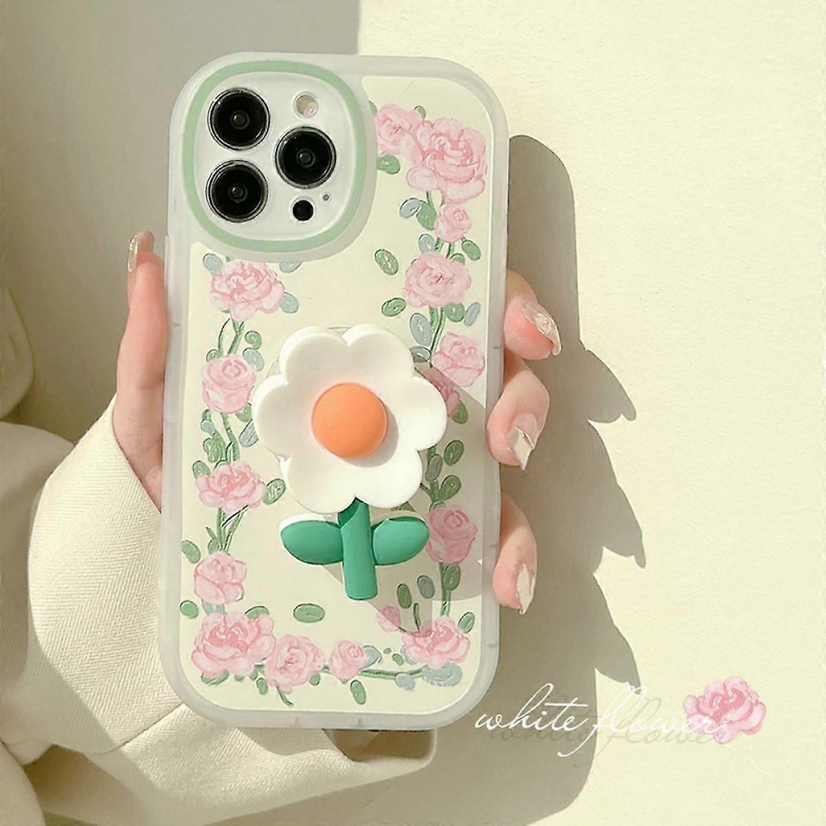 Die Iphone 12 Pro Max Hülle Besticht Durch Ein Hübsches, Transparentes Blumenmuster Und Ist Ideal Für Mädchen Und Frauen. Sie Ist Schlank, Stoßfest Und Bietet Optimalen Schutz Durch Tpu.