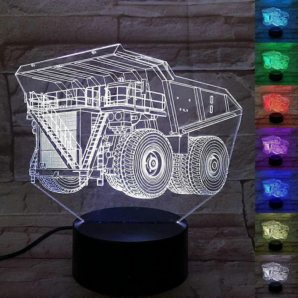 Dekorative Led-schreibtischlampe Mit Farbigem Lichteffekt, Usb-stromversorgung, 3d-optischer Illusion Und Berührungsschalter.