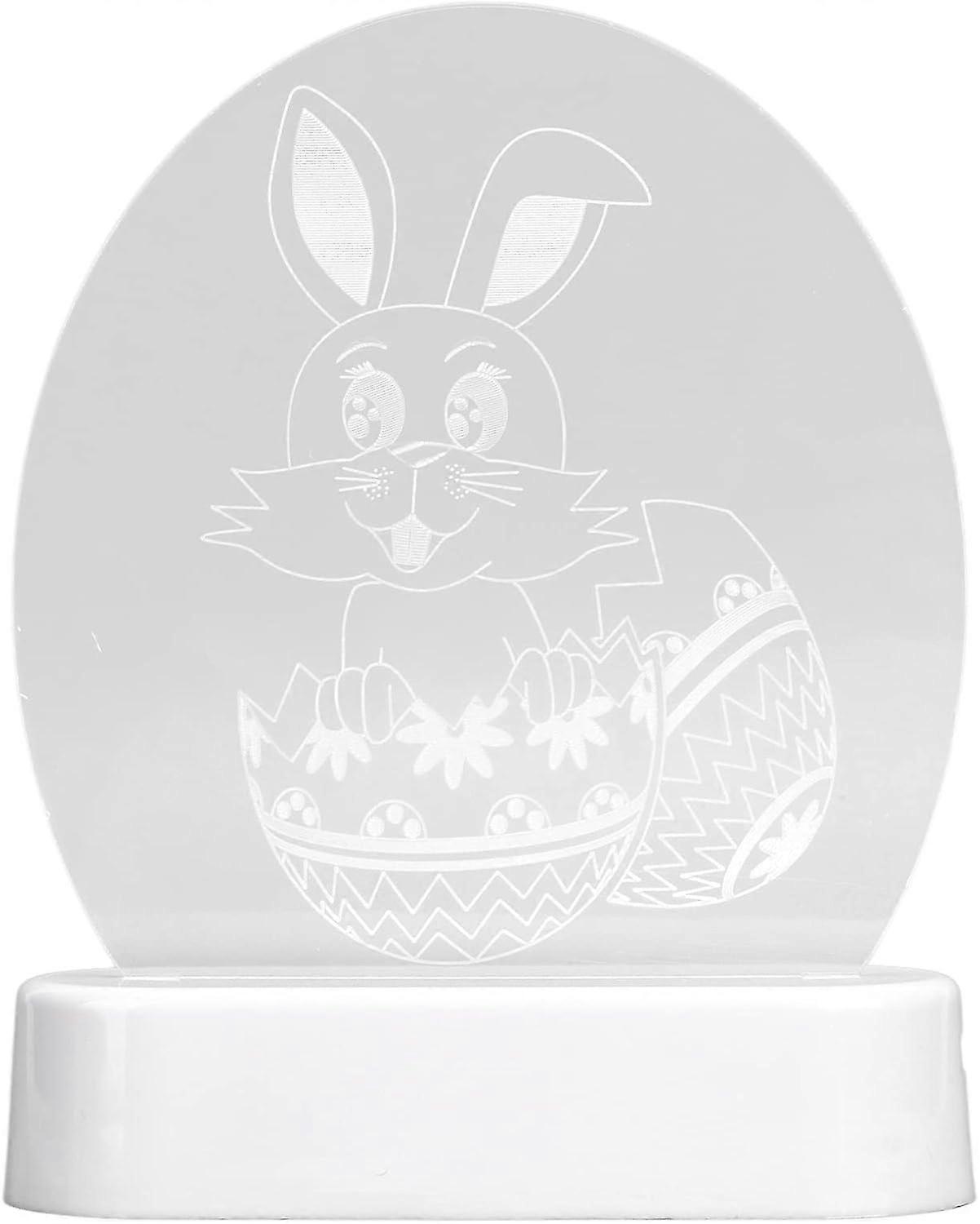 Scsyv Led-nachtlicht Für Kinder, 3d-hasenlampe Für Teenager, Niedliche Kawaii-dekoration Fürs Kinderzimmer, Batteriebetriebenes Nachtlicht Für Babys Und Kleinkinder, Süßes Ostergeschenk