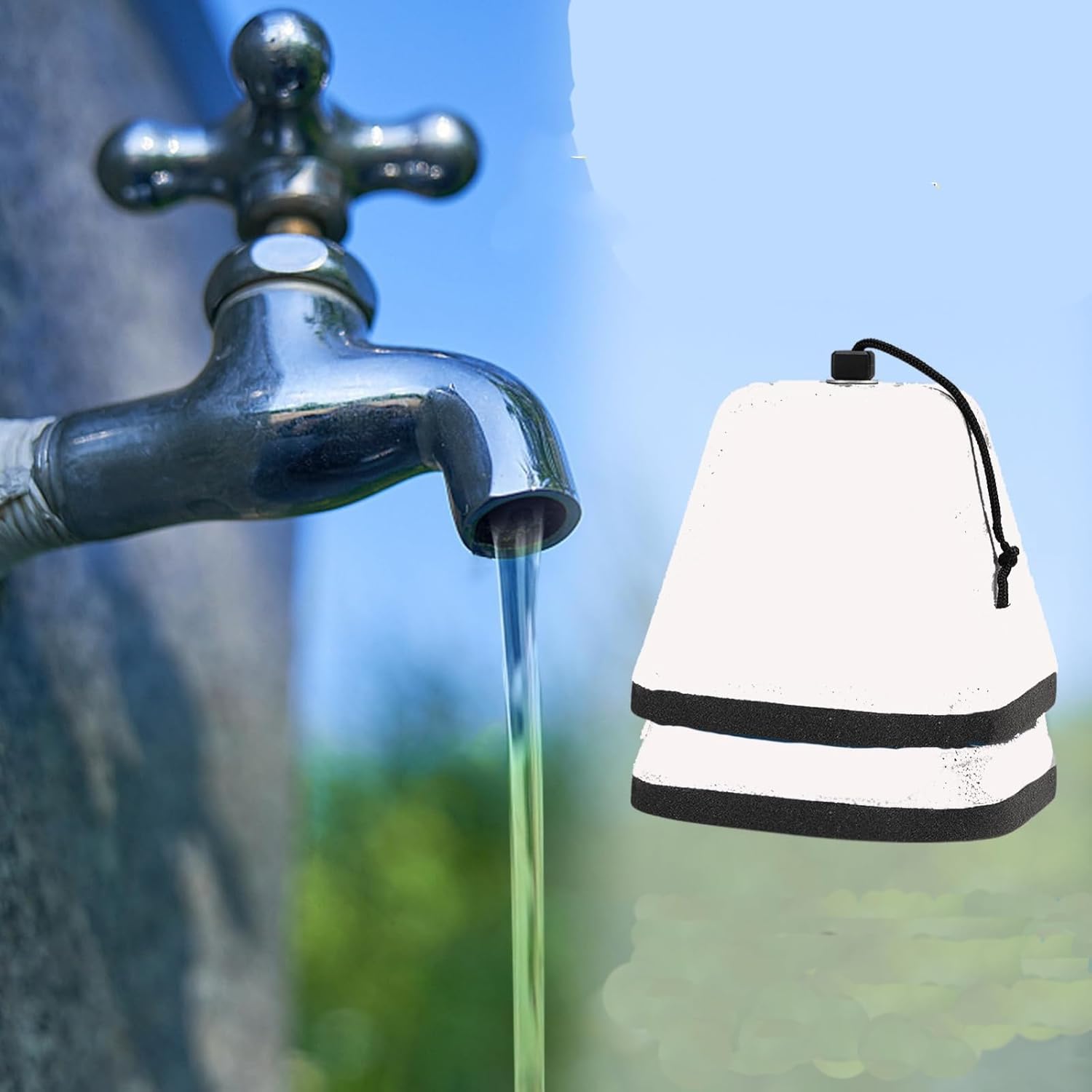 Außen-wasserhahnschutz, Schaumstoff-wasserhahnschutz, Verhindert Einfrieren Im Winter, Wiederverwendbarer Isolierender Wasserhahnschutz, 2er-pack.