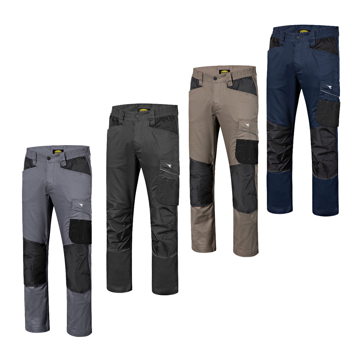 Diadora Pant Rock Stretch Performance 2.0 Multi-pocket Hose - S - Grau