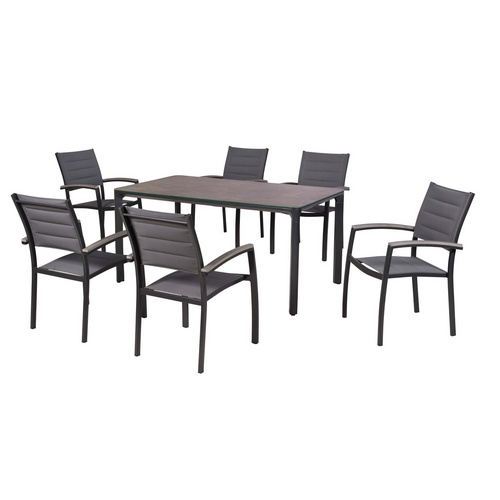 Pisa Set 7tlg Alu/kunststoff Tisch 160 X 90 Cm Bild 4