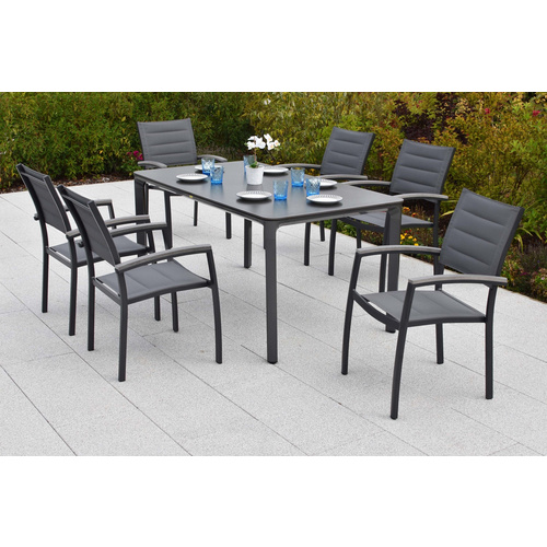 Pisa Set 7tlg Alu/kunststoff Tisch 160 X 90 Cm Bild 5